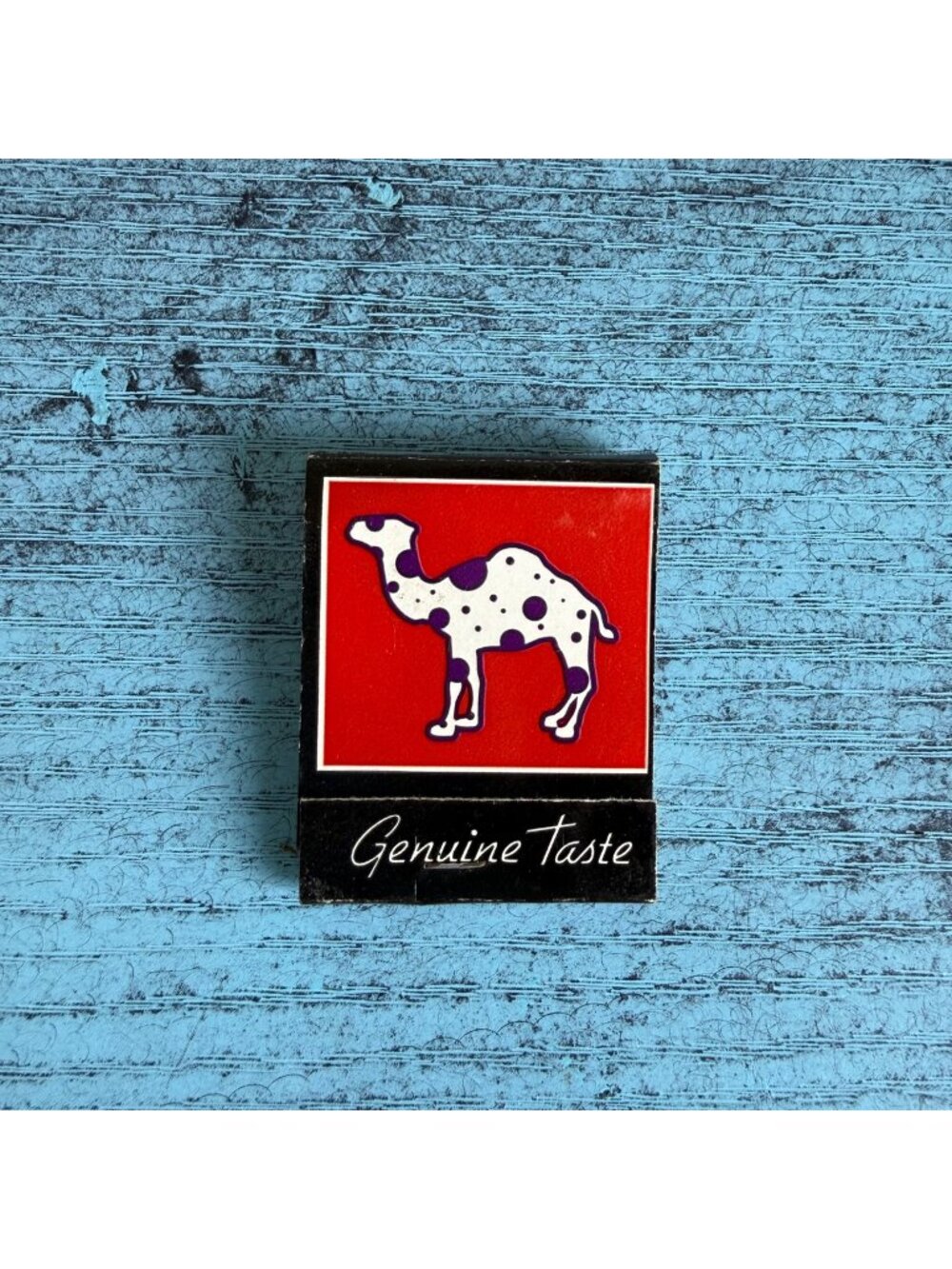 Vintage Camel Cigarette "Genuine Taste" Advertising Matchbook Cover with Matches